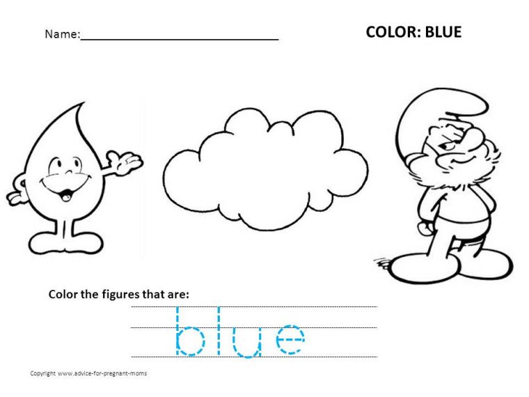 color blue coloring page