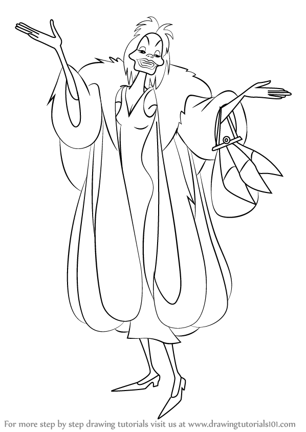 cruella deville coloring pages