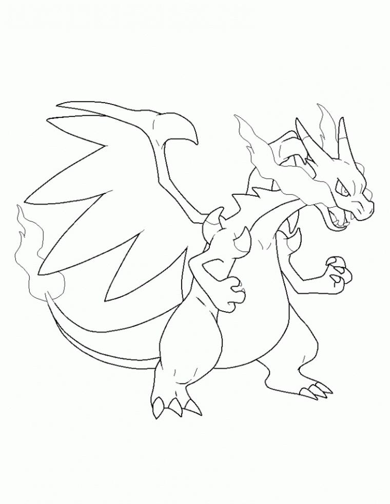 charizard x coloring page