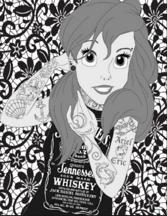 punk princess coloring pages