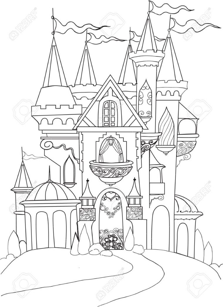 fairytale castle coloring pages