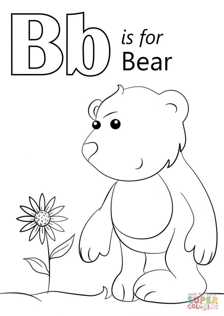 coloring page for letter b