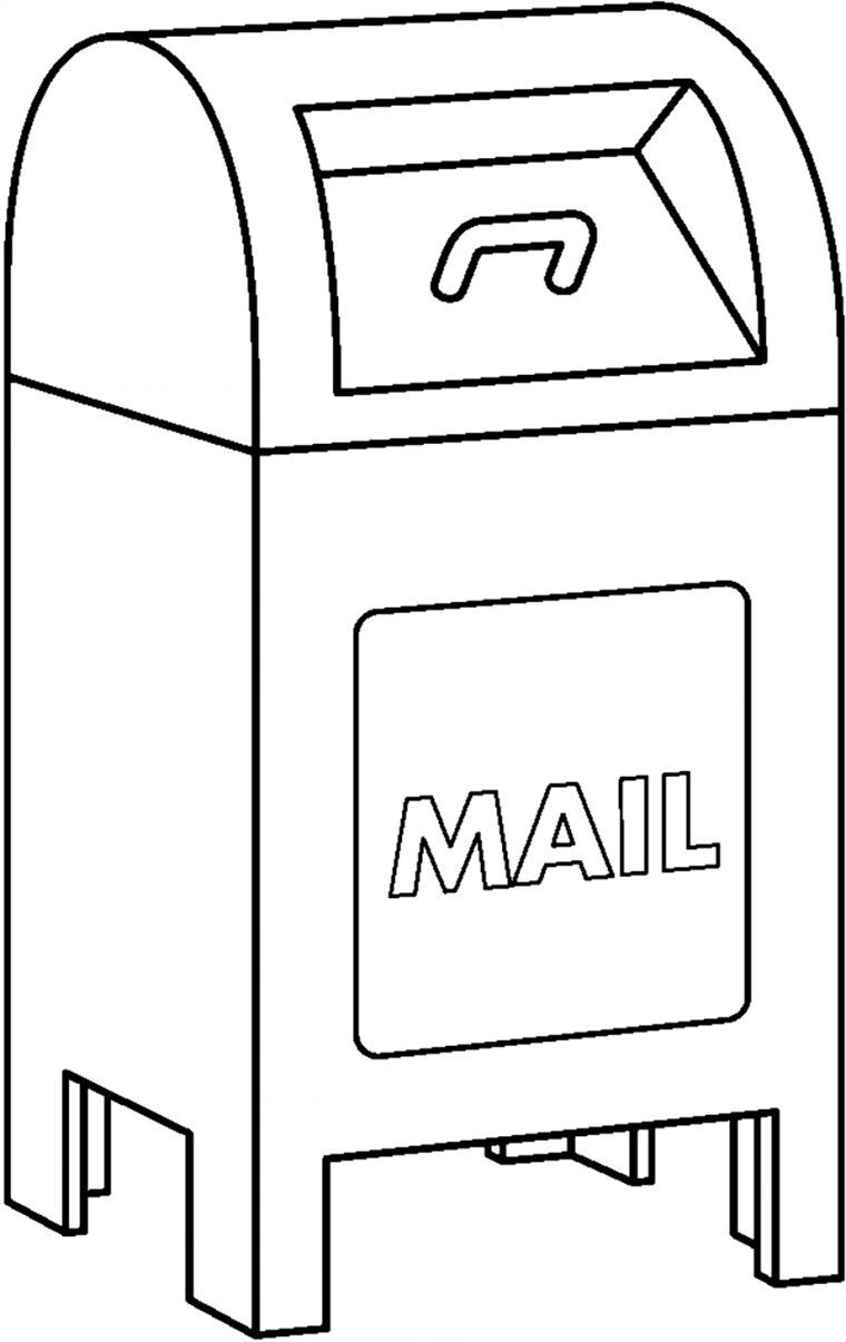 mailbox coloring page