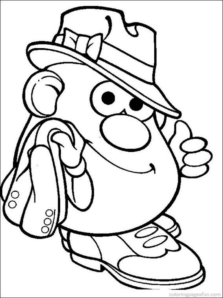 mr potato head coloring pages