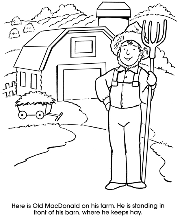 old macdonald coloring pages