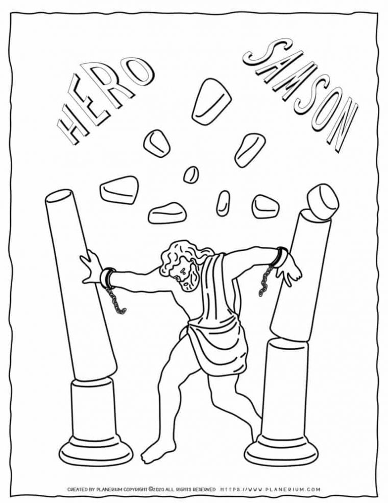 samson coloring pages