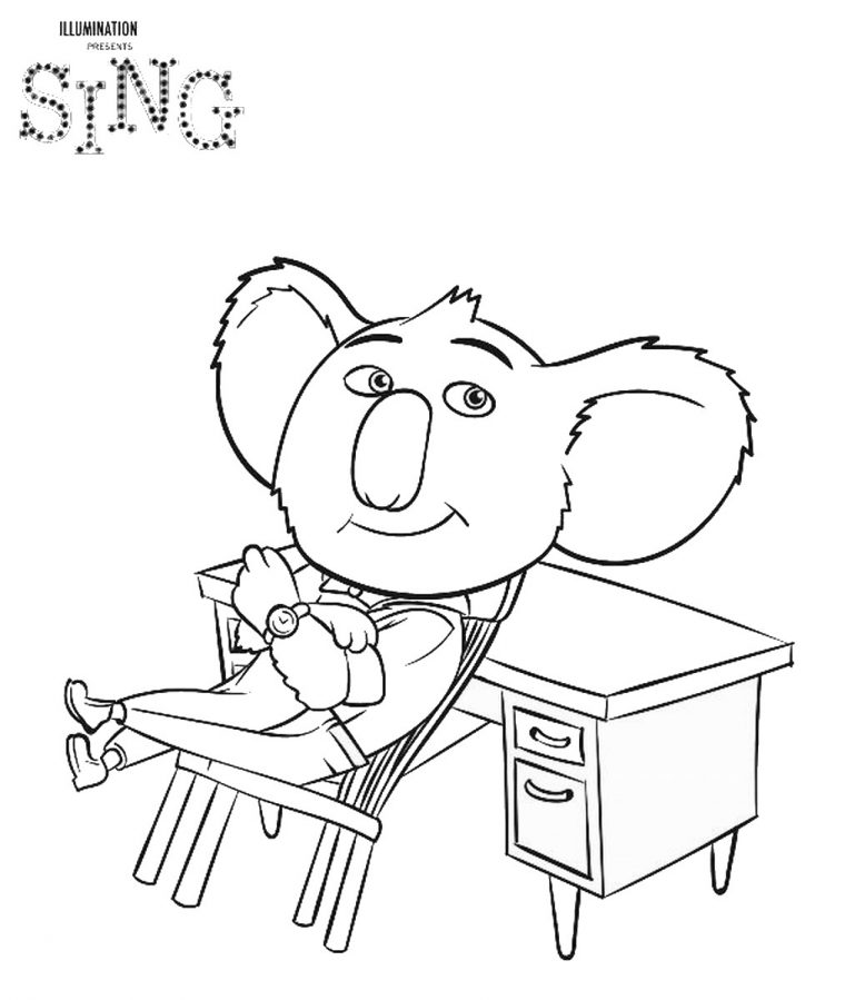 sing movie coloring pages