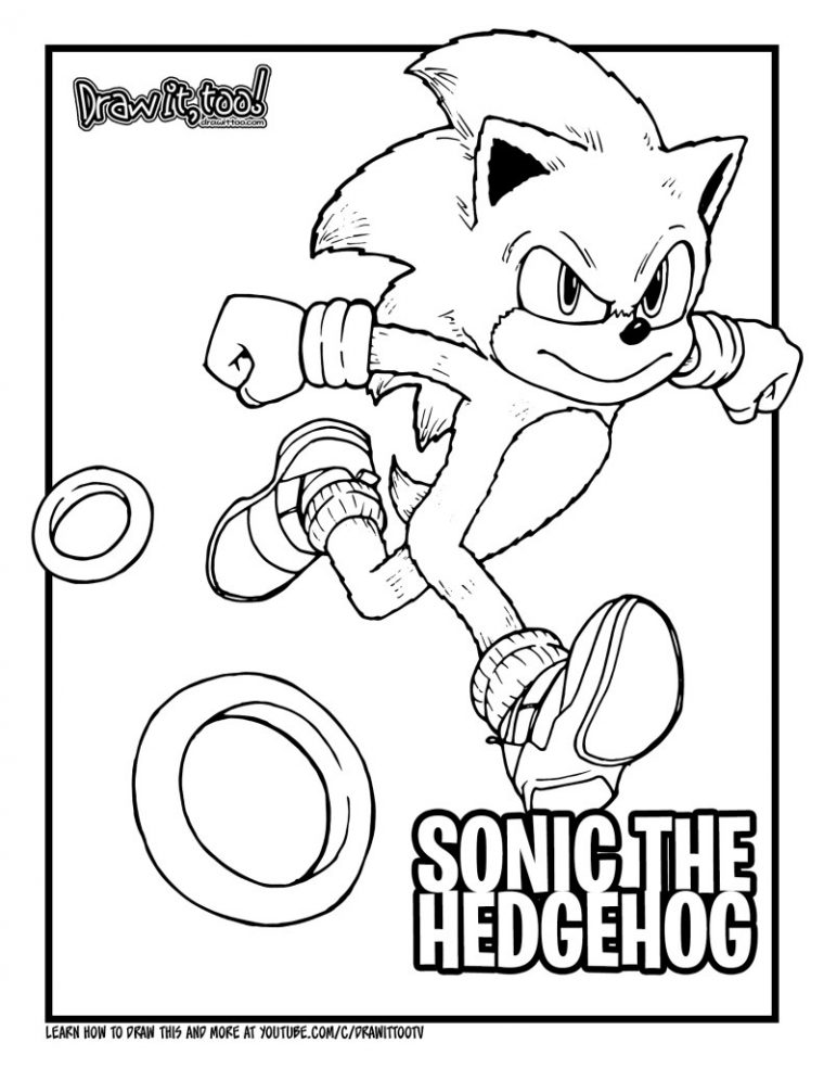 sonic the hedgehog coloring pages movie