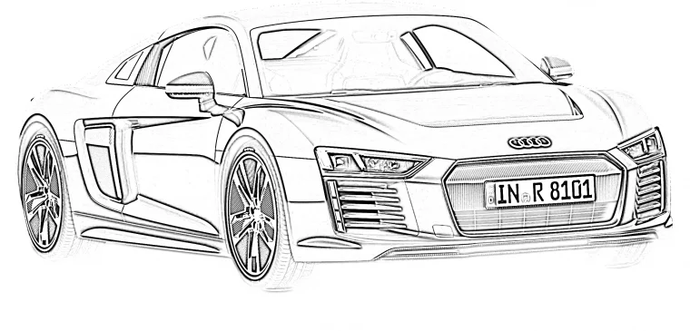 audi r8 coloring pages