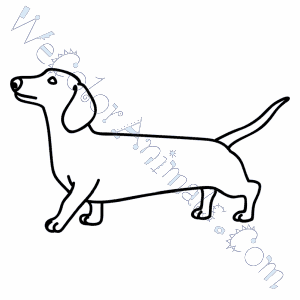 wiener dog coloring page