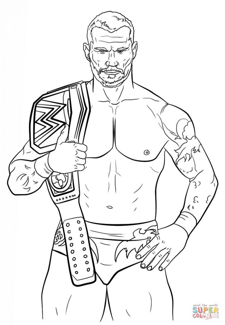 coloring pages wwe