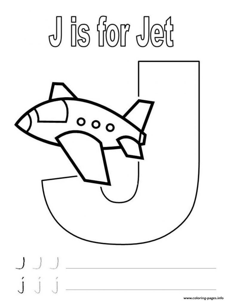 j coloring page