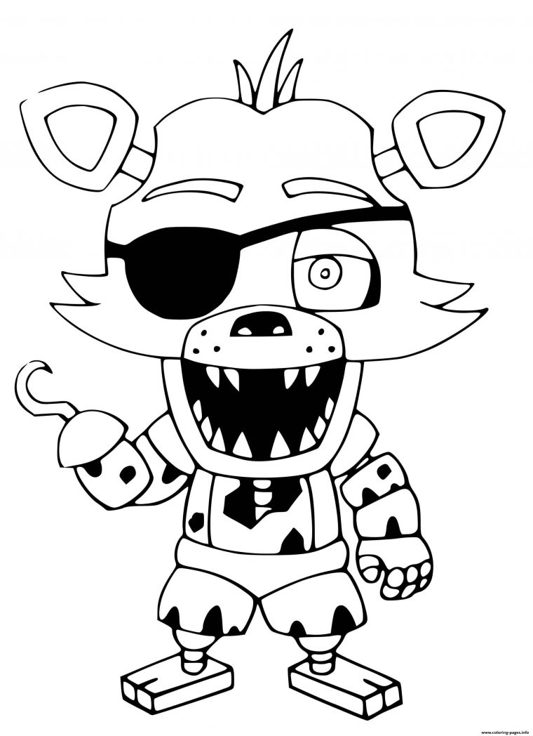 five nights at freddy’s coloring pages foxy