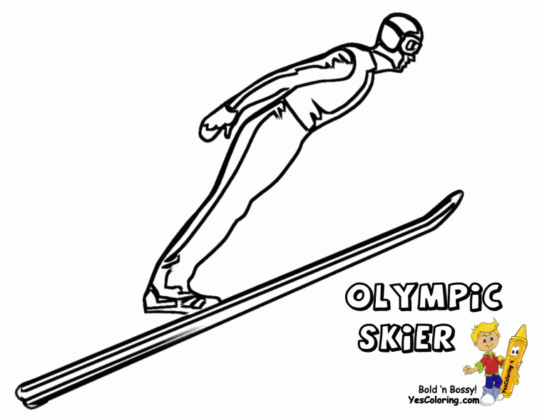 ski coloring page