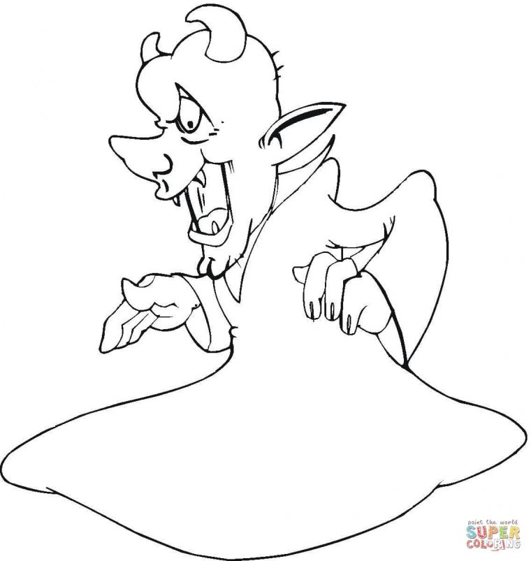 demon coloring page