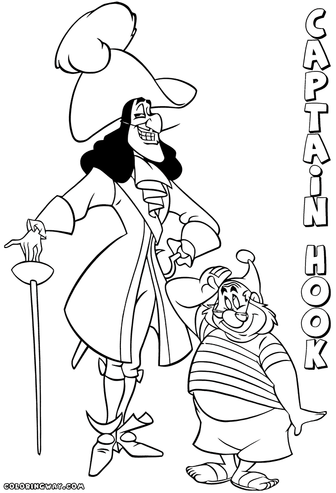 captain hook coloring page