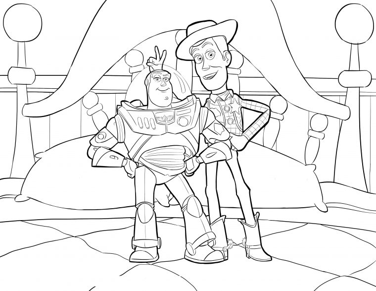 woody and buzz coloring pages