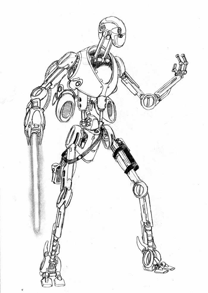 battle droid coloring page