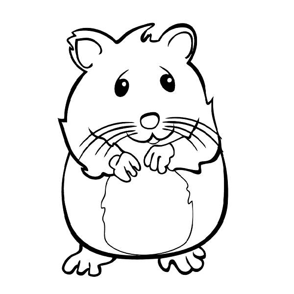 hamster printable coloring pages