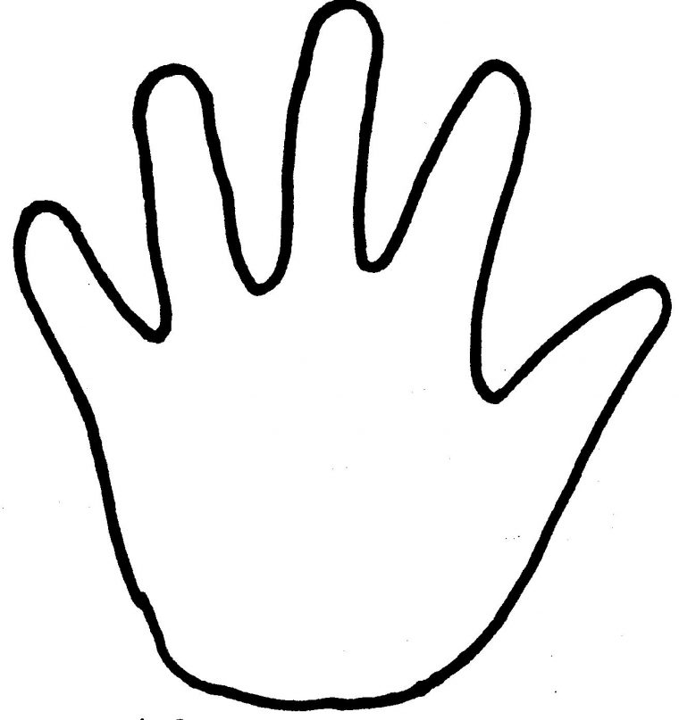 handprint coloring page