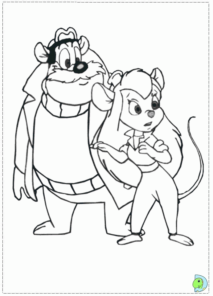 chip and dale coloring page