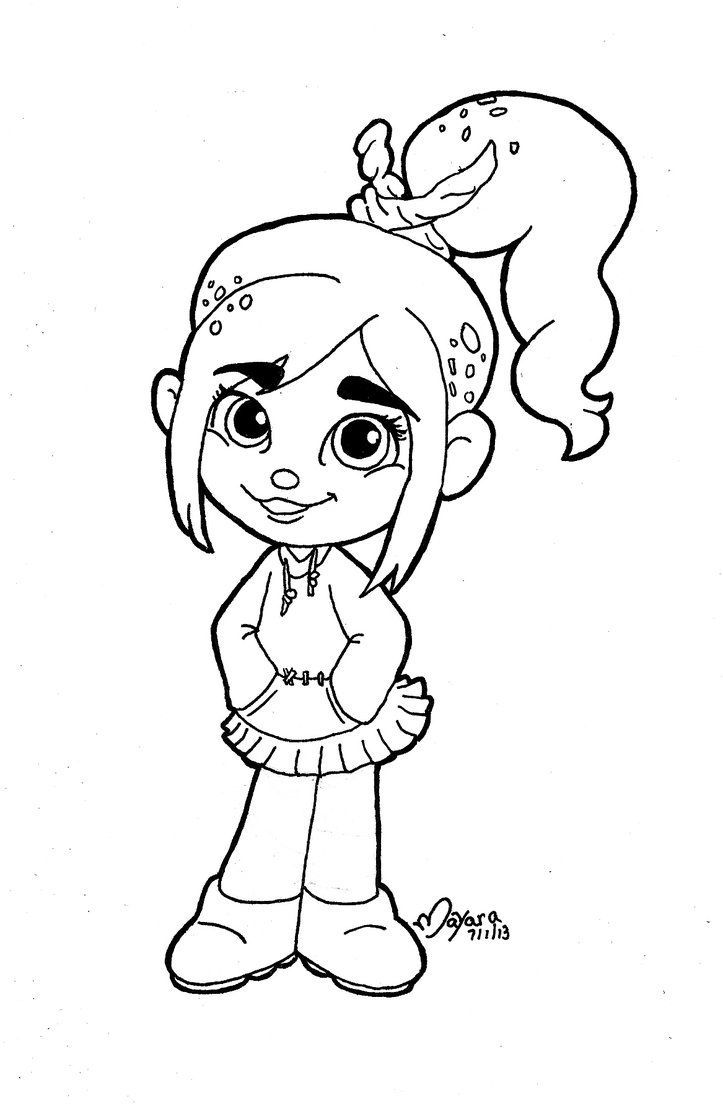 sugar rush vanellope von schweetz coloring page