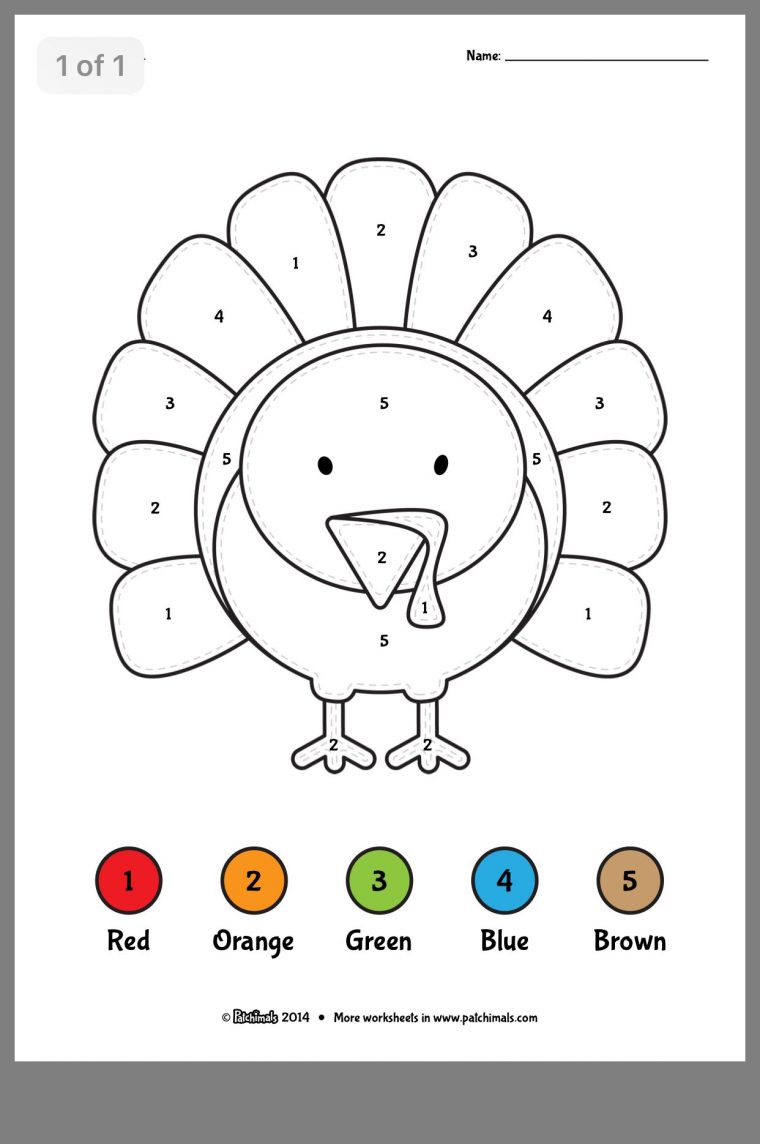 color by number thanksgiving coloring pages