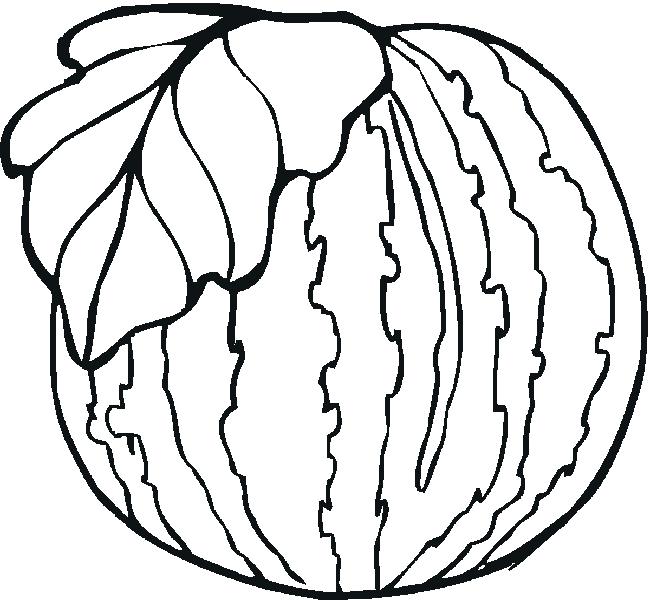 cute watermelon coloring page