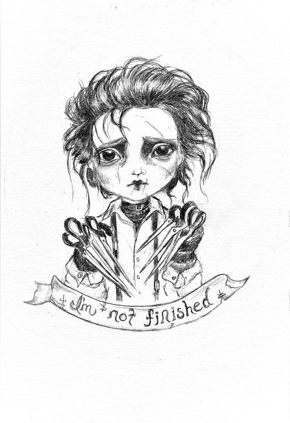 edward scissorhands coloring pages