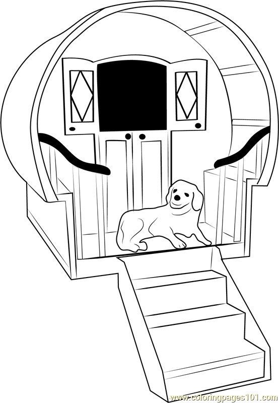 doghouse coloring page