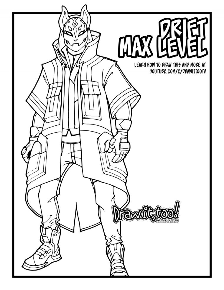 drift fortnite coloring pages