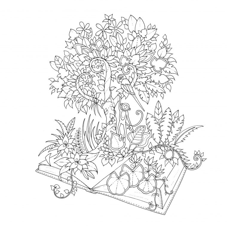 magical jungle coloring book finished pages