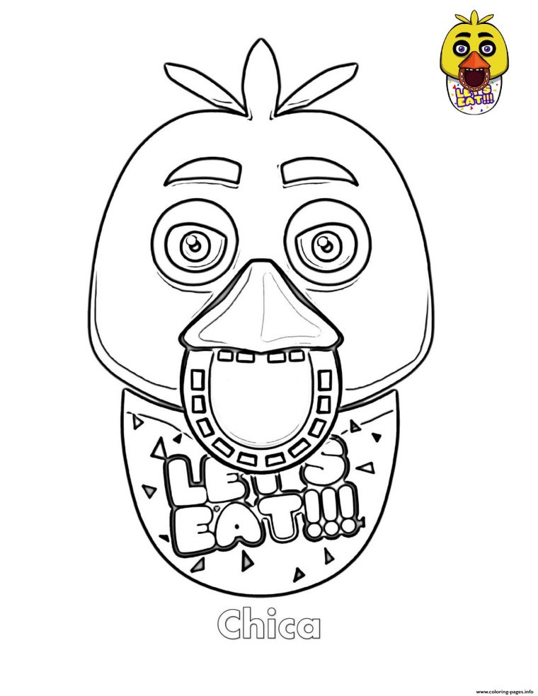 chica fnaf coloring pages