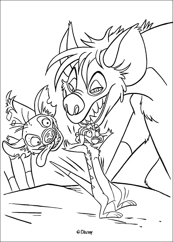 hyena coloring pages