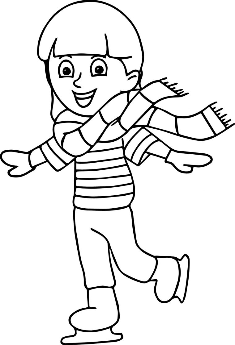 ice skater coloring page