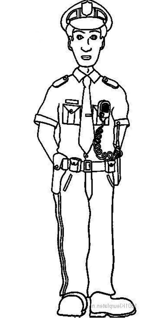 police man coloring pages