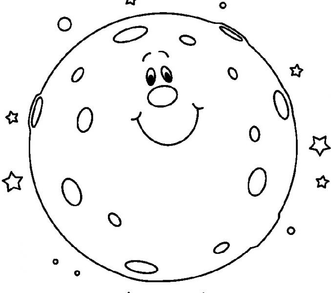 coloring page of moon