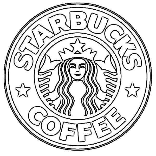 starbucks logo coloring page