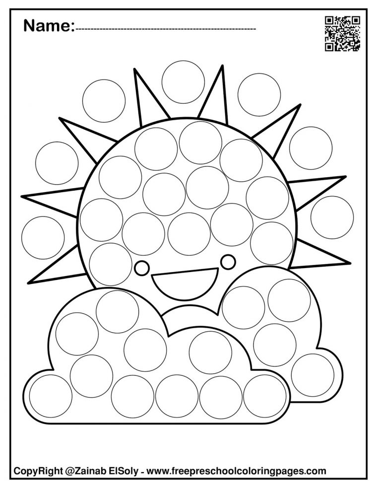 dot marker coloring page