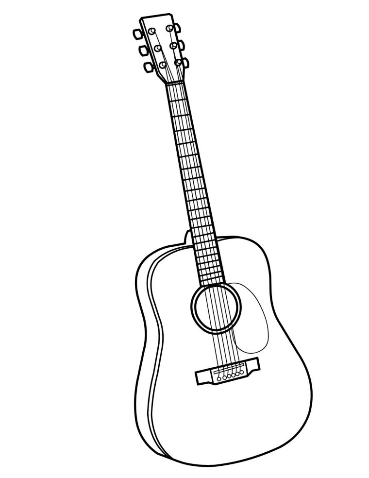 guitar coloring pages for adults