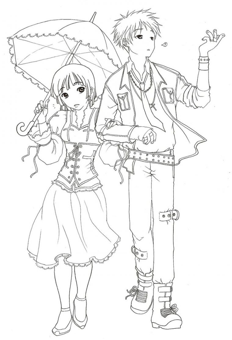 couple coloring page