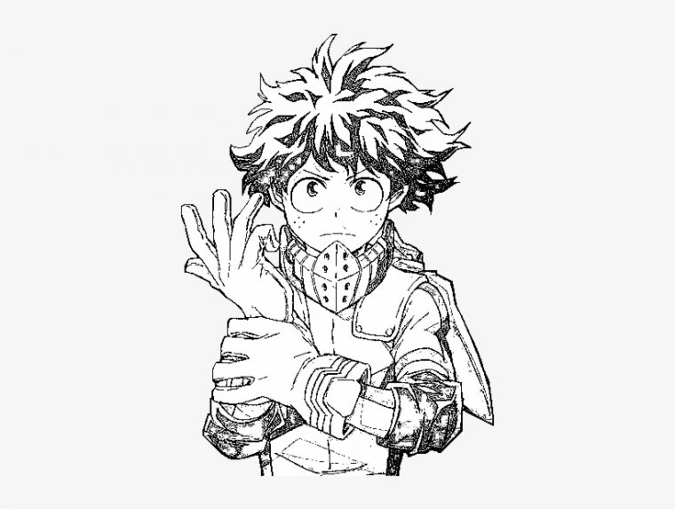 izuku midoriya coloring pages