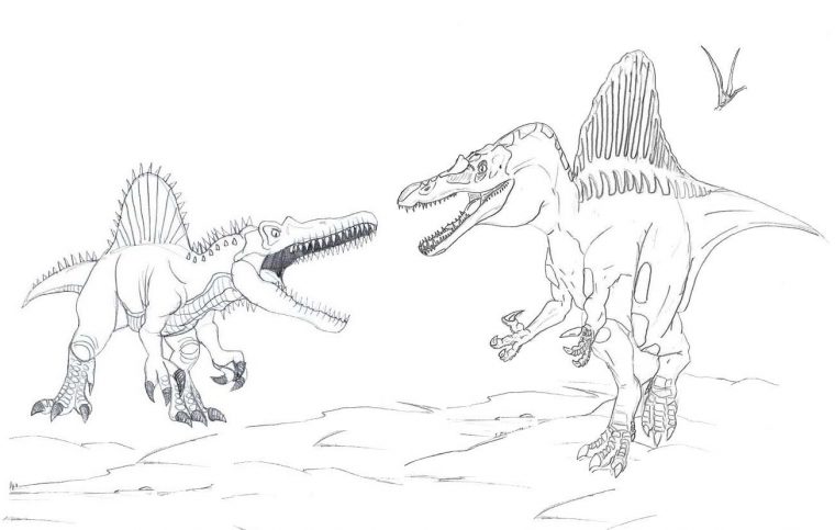 spinasaurus coloring page