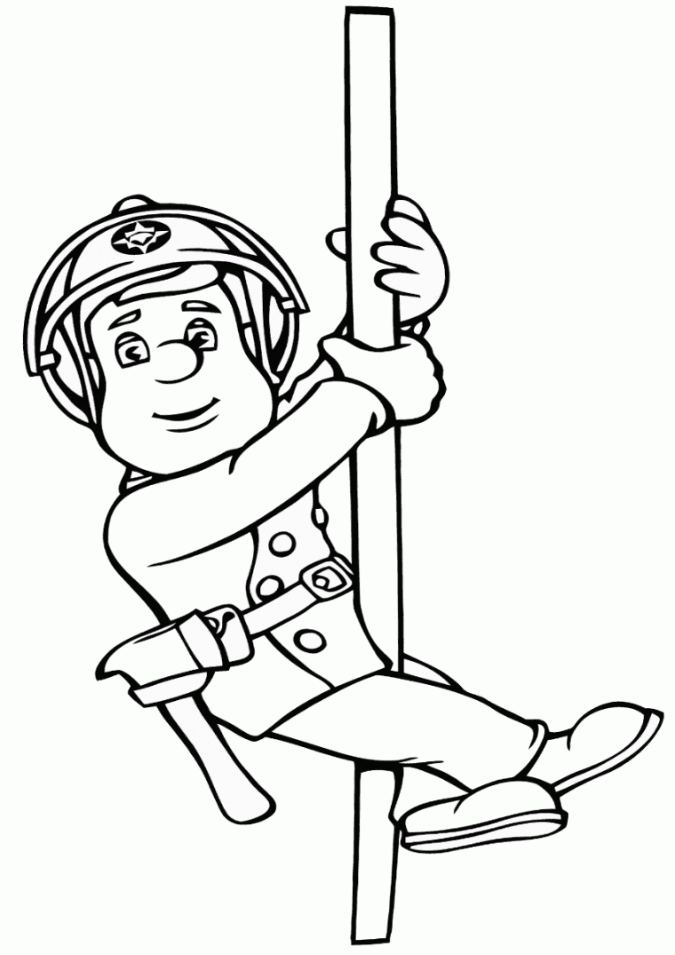 fireman sam coloring page