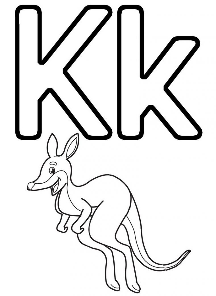 k coloring page