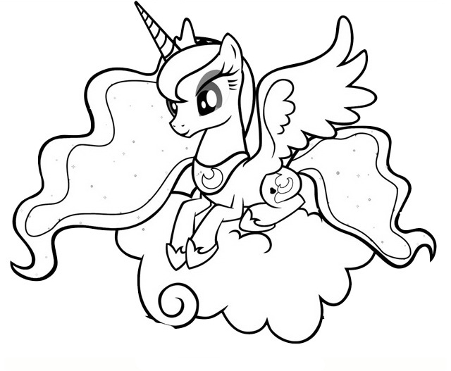 my little pony princess luna coloring pages