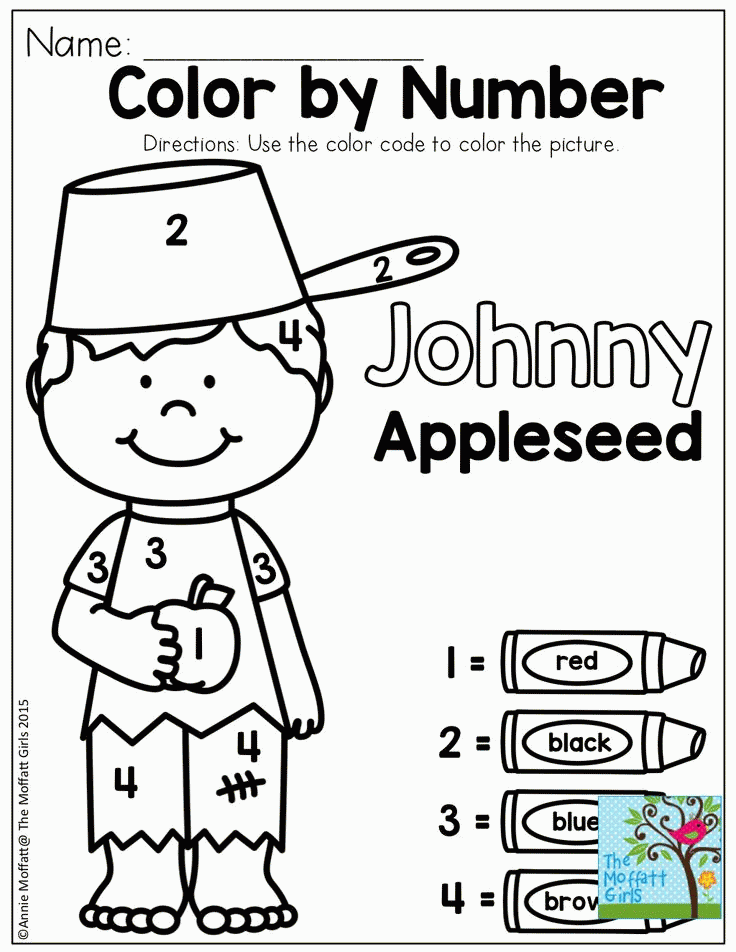 johnny appleseed coloring pages