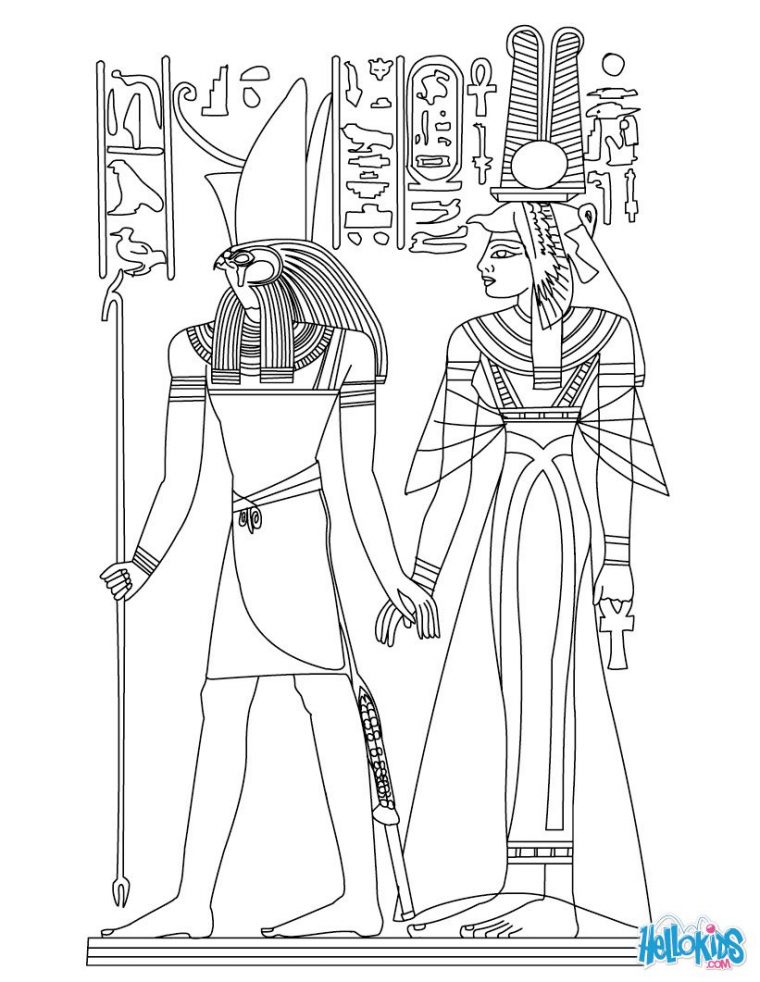 egyptian coloring pages for adults