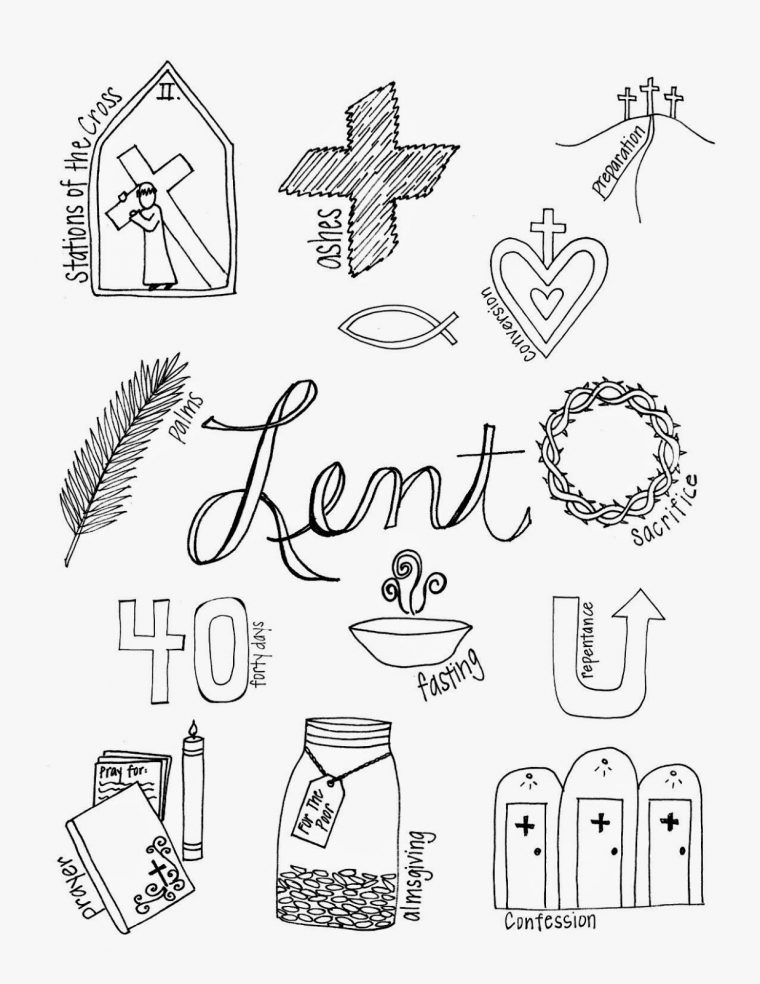 lent coloring pages catholic