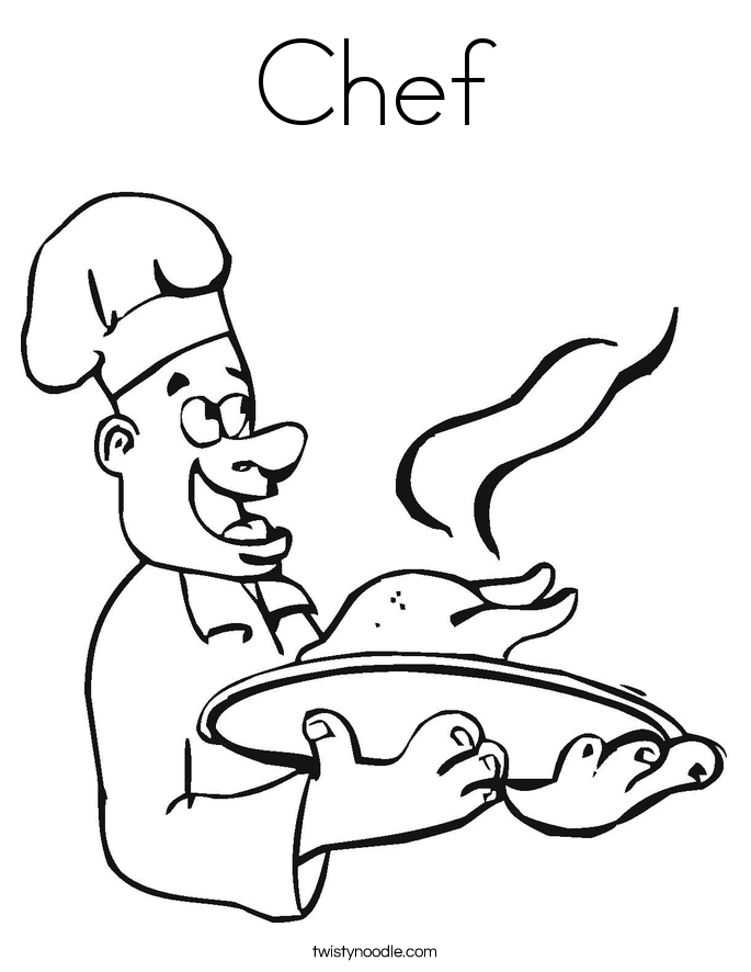 chef coloring page